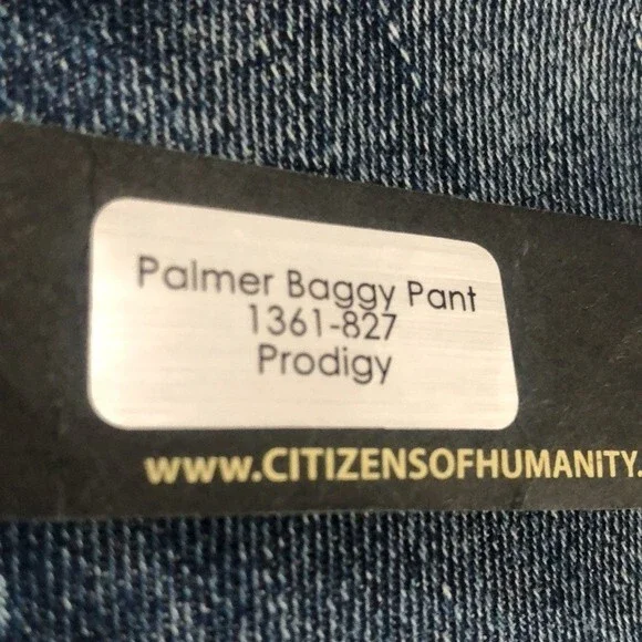 Citizens of Humanity Distressed Palmer Baggy Pant Denim Jeans Size 31 - Picture 8 of 11